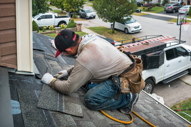 Professional Roof Repair technician working in Three Bridges, NJ